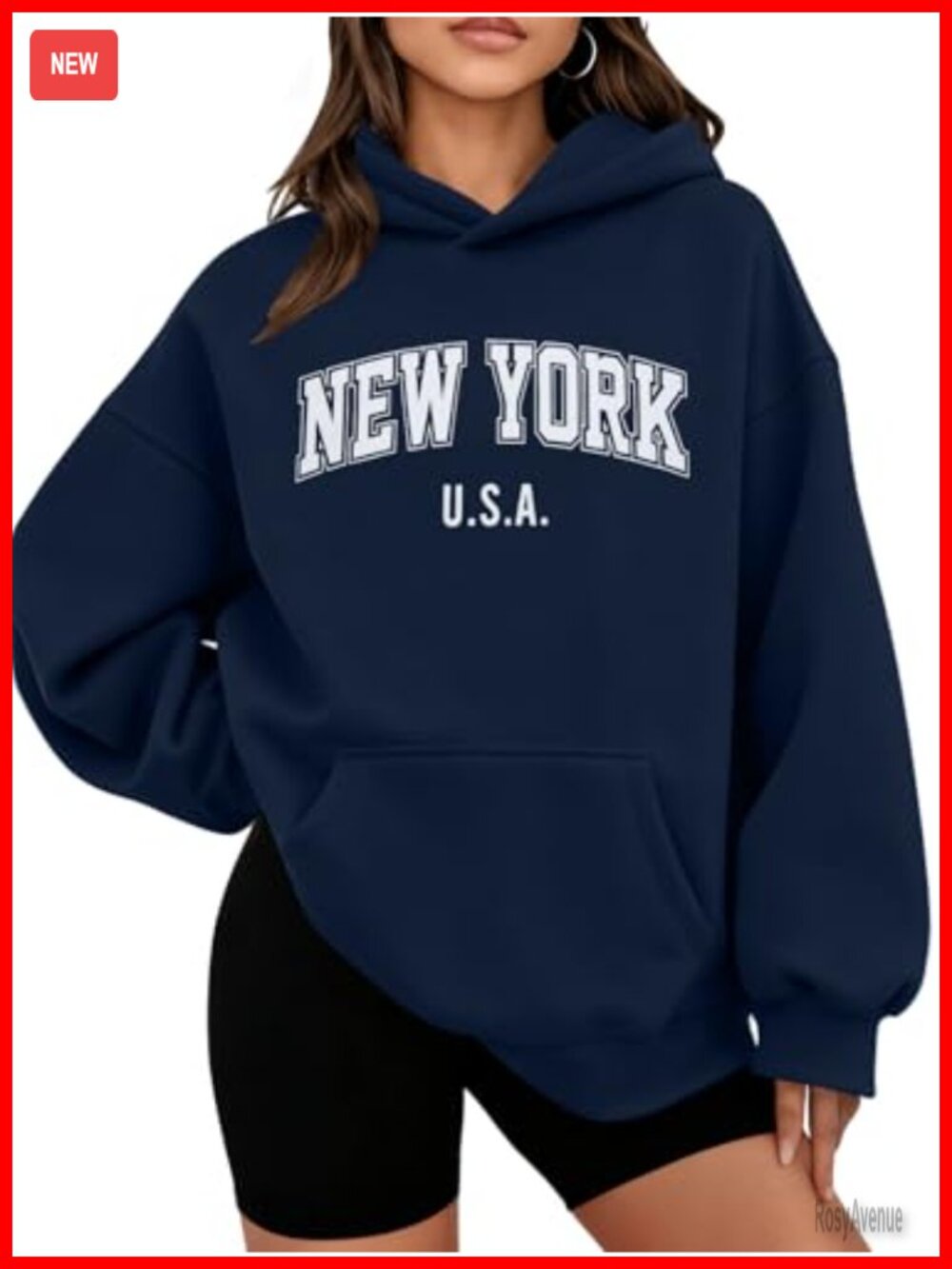 MOUSYA Oversized City Graphic Hoodie Cotton Polyester Streetwear